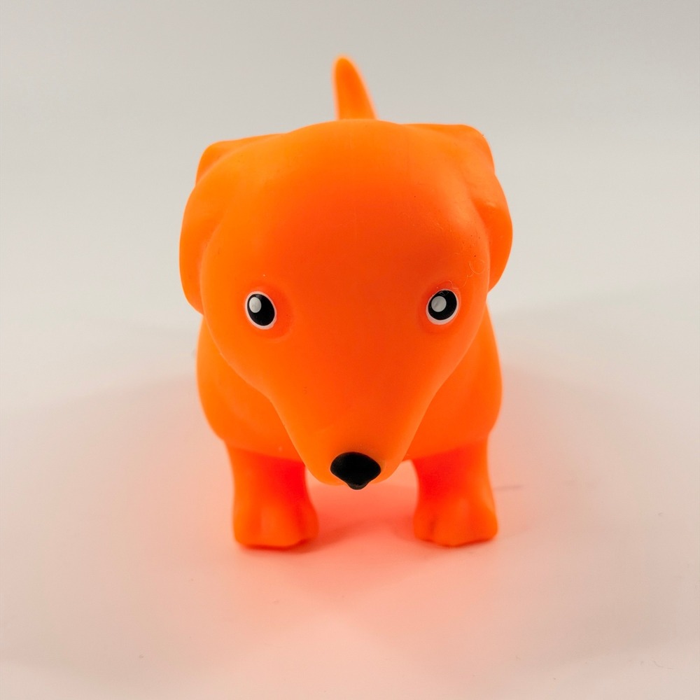 Toymendous Squeezy Dachshund Toy Kids‎ OS Orange Sensory Stress Relief NWT